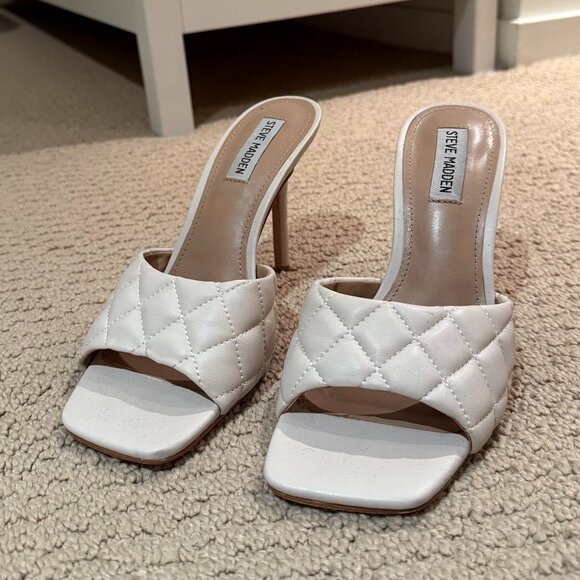 Steve Madden Signify Quilted Sandal Bone Multi - Picture 9 of 13